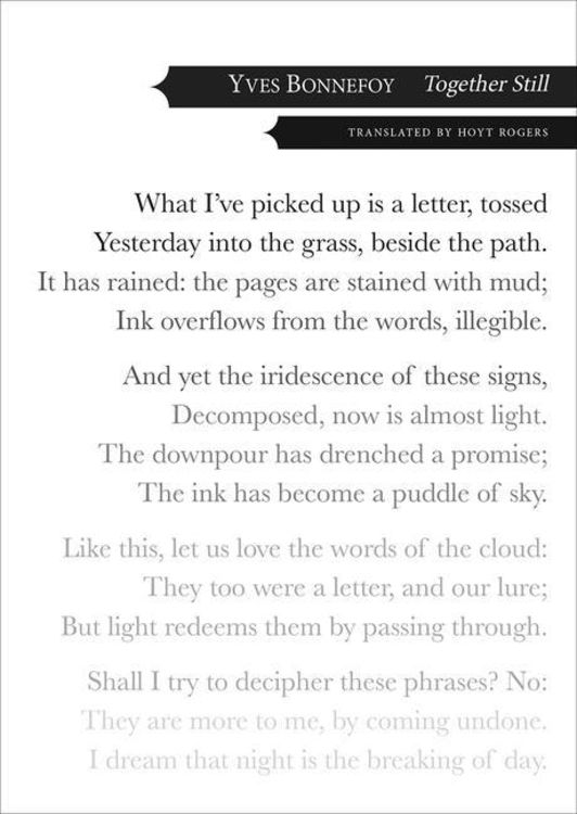 Bild vom Artikel Together Still vom Autor Yves Bonnefoy