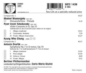 Produktbild: Chung/Giulini/Berliner Philharmoniker: Violinkonzerte/Sinfon