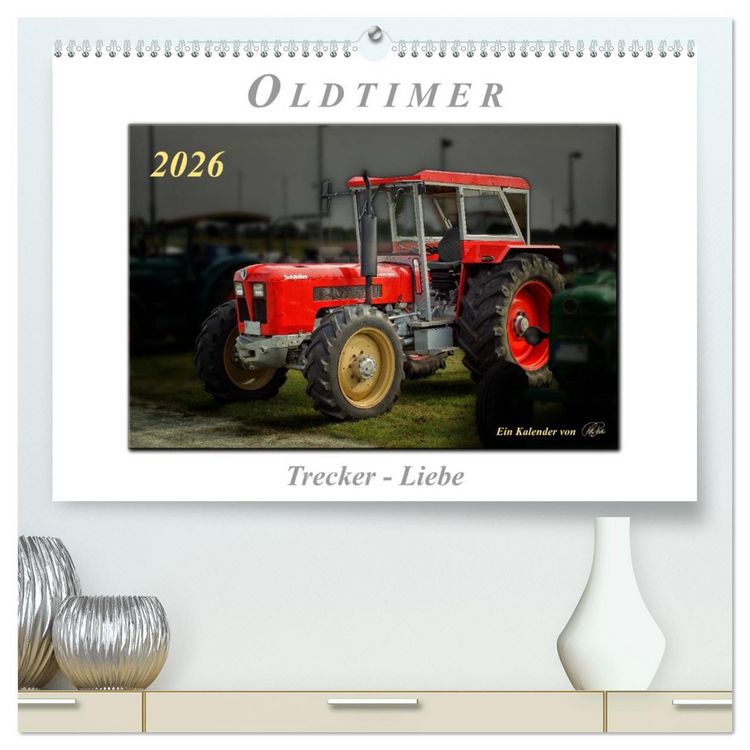Produktbild: Oldtimer - Trecker Liebe (hochwertiger Premium Wandkalender 2026 DIN A2 quer), Kunstdruck in Hochglanz
