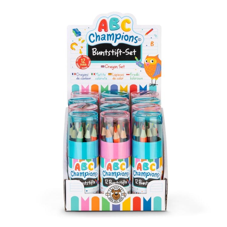 Produktbild: ABC Buntstift-Set mit Spitzer 12teilig