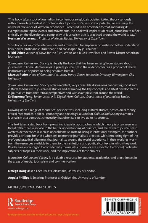 Produktbild: Journalism, Culture and Society