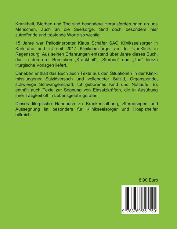 Produktbild: Seelsorge bei Krankheit und Tod