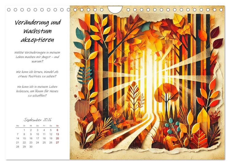 Produktbild: Dein Jahr der St&auml;rke - Reflexionskalender f&uuml;r mehr Selbstbewusstsein (Wandkalender 2026 DIN A4 quer), CALVENDO Monatskalender