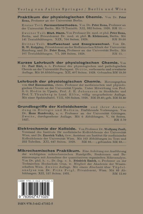 Produktbild: Praktikum der Qualitativen Analyse f&uuml;r Mediziner