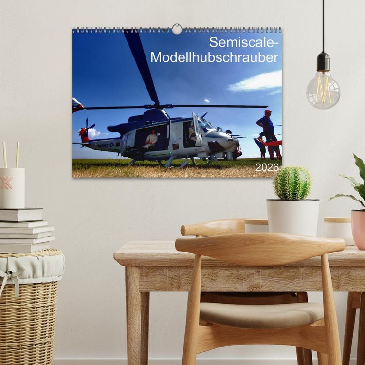 Produktbild: Semiscale-Modellhubschrauber (Wandkalender 2026 DIN A3 quer), CALVENDO Monatskalender