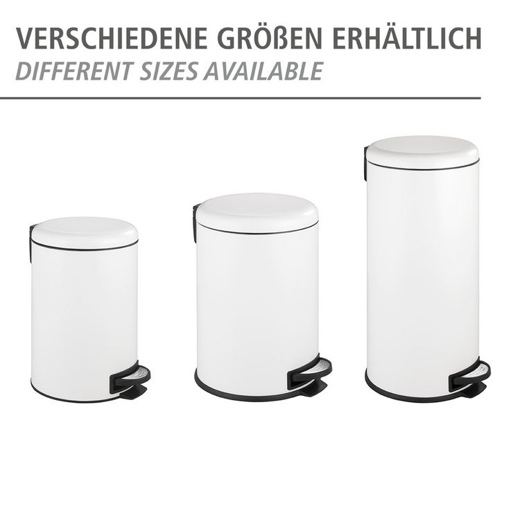 Produktbild: Treteimer Mod. Leman Easy Close Wei&szlig; 12 L, mit herausnehmbarem Einsatz