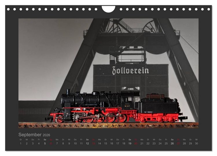 Produktbild: Dampflokomotiven in Spur N (Wandkalender 2026 DIN A4 quer), CALVENDO Monatskalender