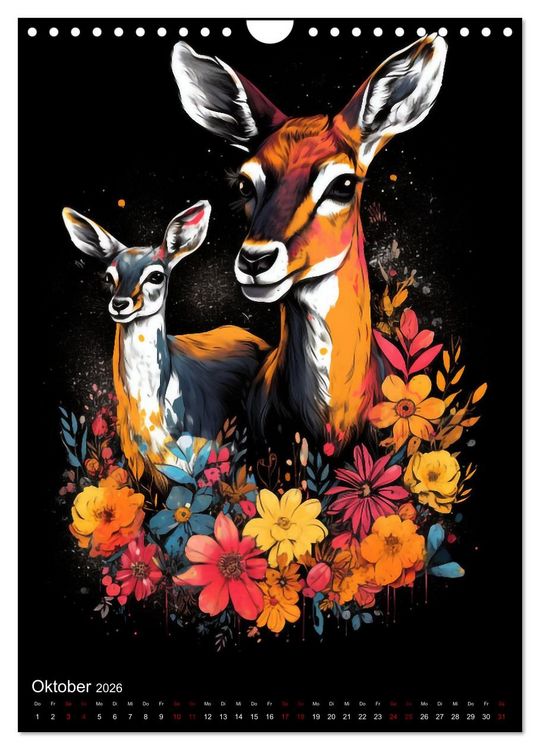 Produktbild: Afrikanische Tierfamilien (Wandkalender 2026 DIN A4 hoch), CALVENDO Monatskalender