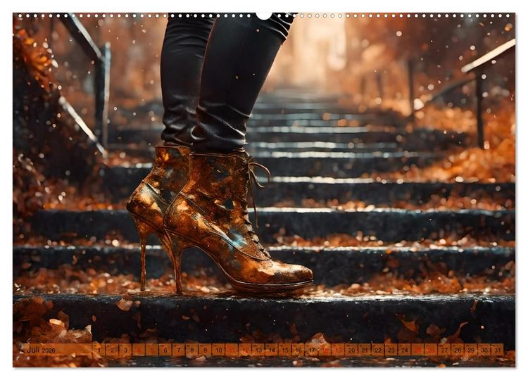 Produktbild: High Heels in Szene gesetzt (hochwertiger Premium Wandkalender 2026 DIN A2 quer), Kunstdruck in Hochglanz