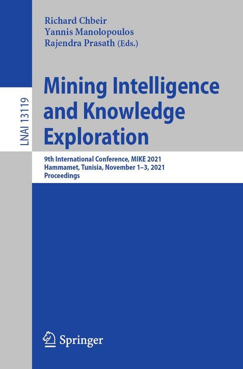Produktbild: Mining Intelligence and Knowledge Exploration