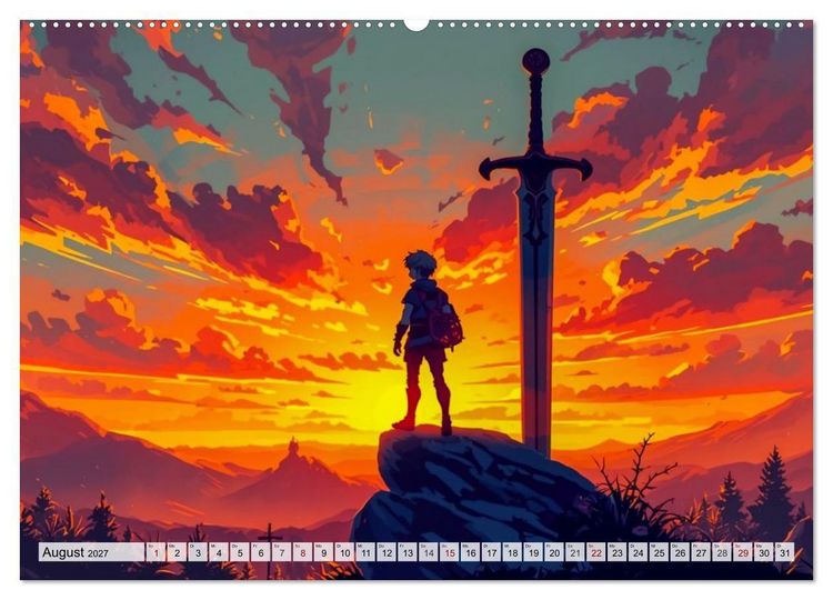 Produktbild: David gegen Goliath &ndash; Mut besiegt St&auml;rke (Wandkalender 2027 DIN A2 quer), CALVENDO Monatskalender