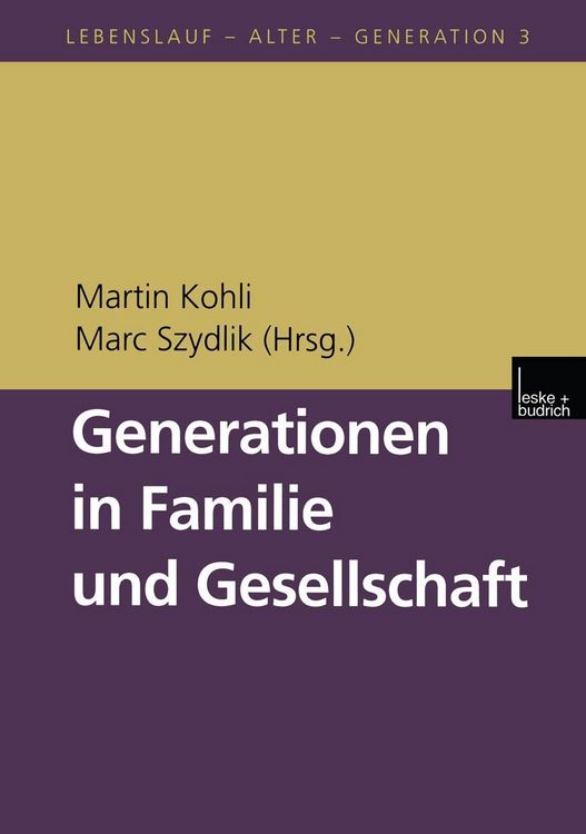 Produktbild: Generationen in Familie und Gesellschaft