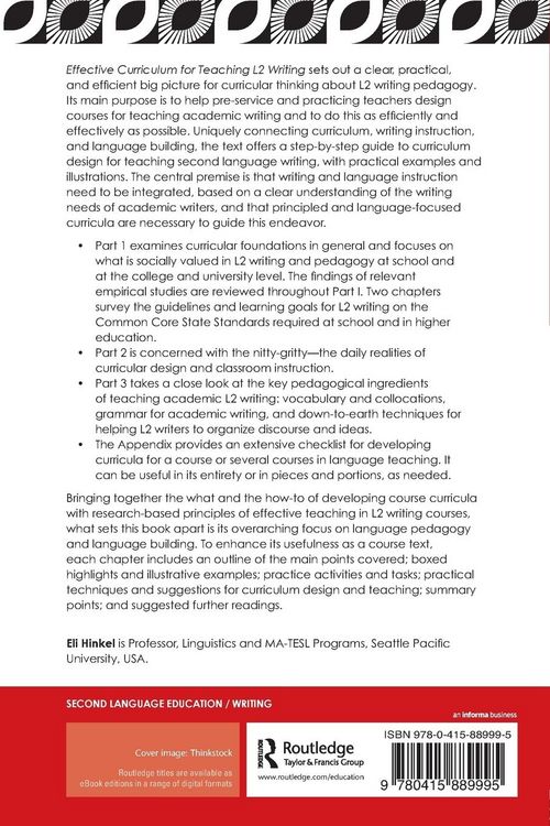 Produktbild: Effective Curriculum for Teaching L2 Writing