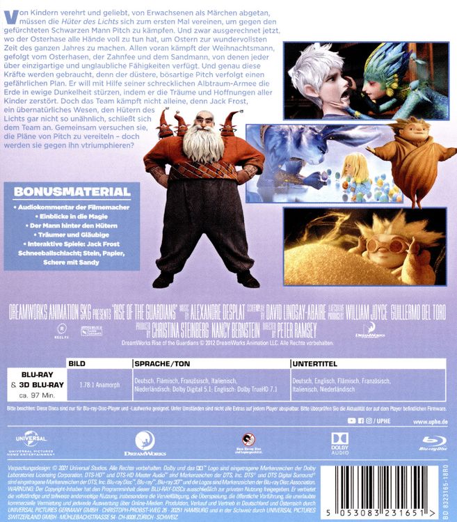 Produktbild: Die Hüter des Lichts 3D (Blu-ray 3D) (+ Blu-ray)