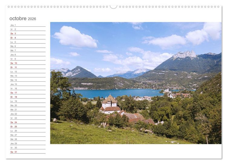 Produktbild: Coup d'&oelig;il sur le Lac d'Annecy (Calendrier mural 2026 DIN A2 vertical) calendrier de bureau