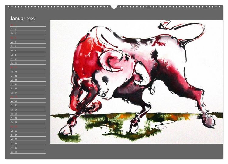 Produktbild: Sternbild Stier (Wandkalender 2026 DIN A2 quer), CALVENDO Monatskalender