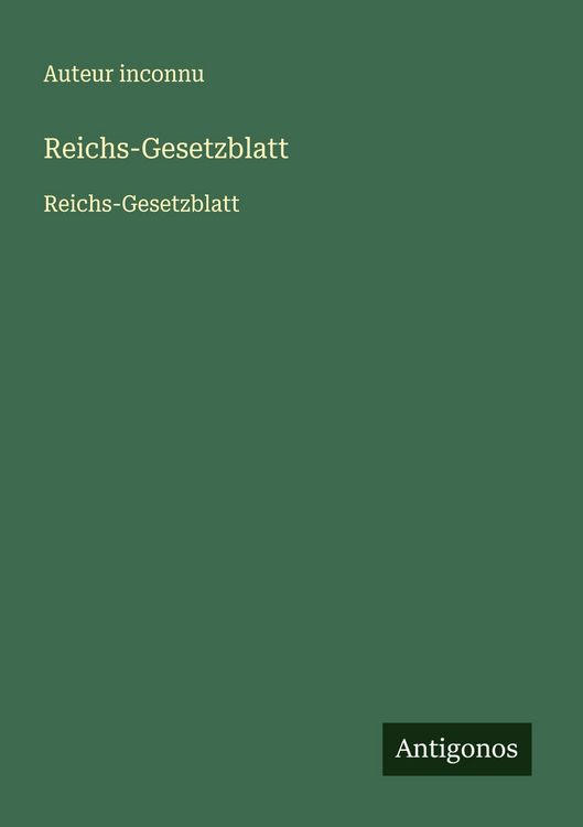 Produktbild: Reichs-Gesetzblatt