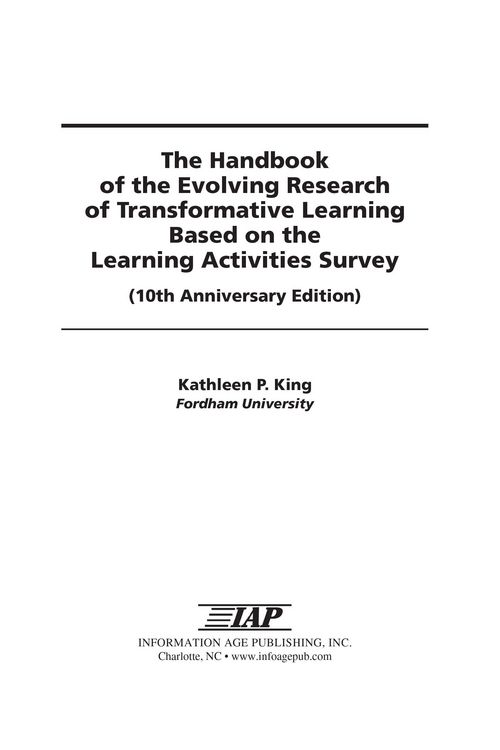 Produktbild: Handbook of the Evolving Research of Transformative Learning
