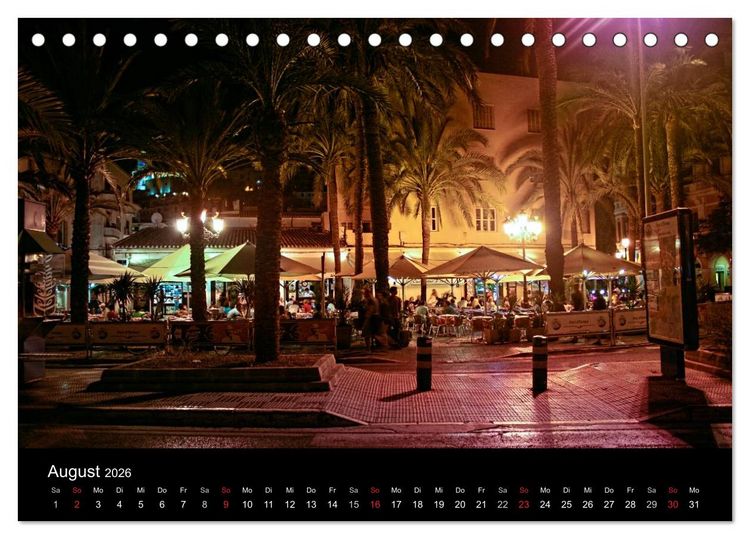 Produktbild: Ibiza by night (Tischkalender 2026 DIN A5 quer), CALVENDO Monatskalender