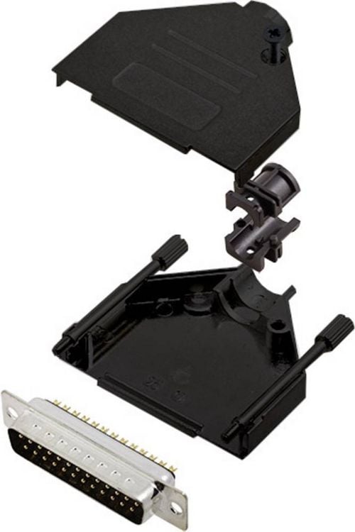 Produktbild: Encitech DTZK25-BK-DMP-K 6355-0101-23 D-SUB Stiftleisten-Set 180&deg; Polzahl: 25 L&ouml;tkelch 1St.