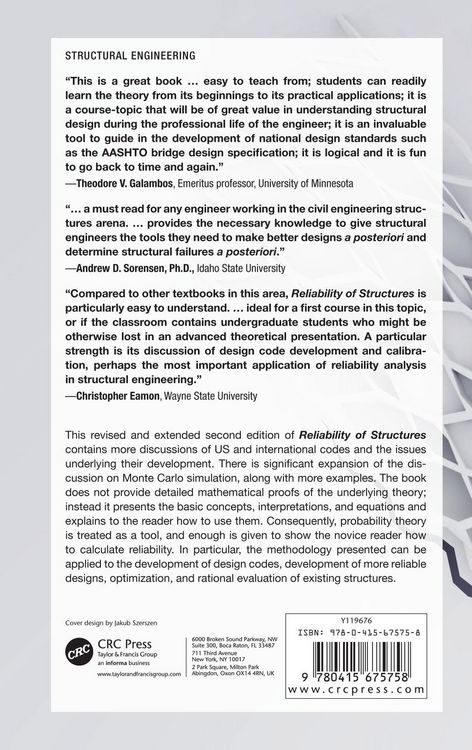 Produktbild: Reliability of Structures