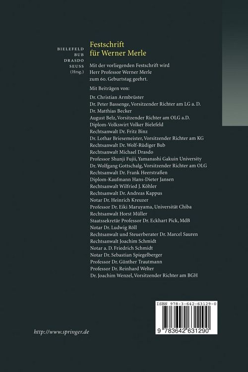 Produktbild: Festschrift f&uuml;r Werner Merle