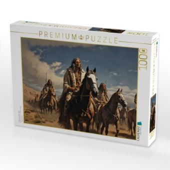 Produktbild: CALVENDO Puzzle Indianer auf der Jagd | 1000 Teile Lege-Gr&ouml;&szlig;e 64x48cm Foto-Puzzle f&uuml;r gl&uuml;ckliche Stunden