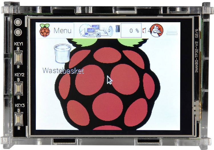 Produktbild: Joy-it 3.2TC Display-Geh&auml;use Passend f&uuml;r (Entwicklungskits): Raspberry Pi&reg; Acrylglas klar