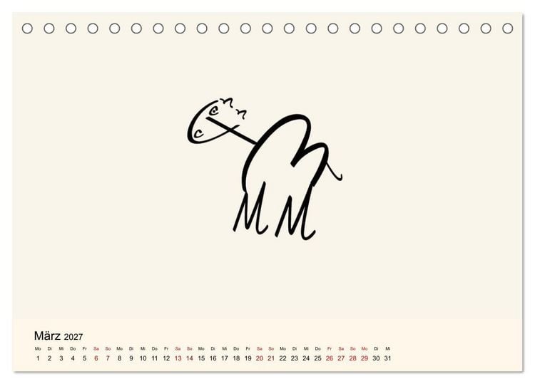 Produktbild: Buchstabentiere (Tischkalender 2027 DIN A5 quer), CALVENDO Monatskalender