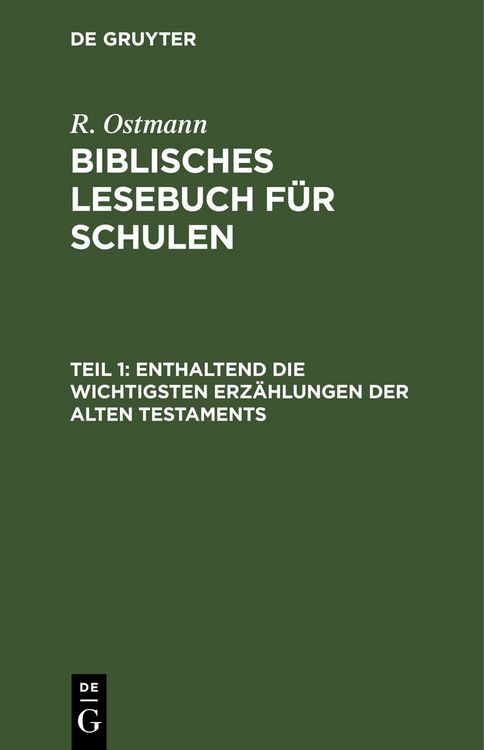 Produktbild: Enthaltend die wichtigsten Erz&auml;hlungen der alten Testaments