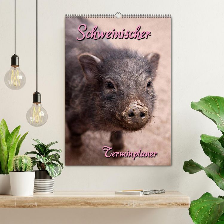 Produktbild: Schweinischer Terminplaner (Wandkalender 2026 DIN A2 hoch), CALVENDO Monatskalender