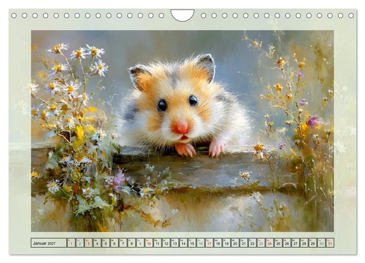 Produktbild: Hamster. Niedliche Nager im Garten (Wandkalender 2027 DIN A4 quer), CALVENDO Monatskalender