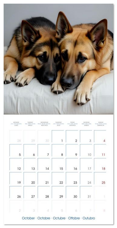 Produktbild: German Shepherds around the year (Wall Calendar 2026 12 &times; 12 Inch) CALVENDO 12 Month Wall Calendar
