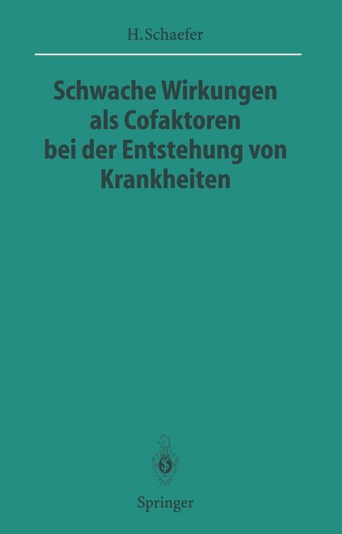 Produktbild: Schwache Wirkungen als Cofaktoren bei der Entstehung von Krankheiten