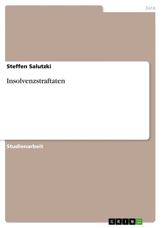 Produktbild: Insolvenzstraftaten