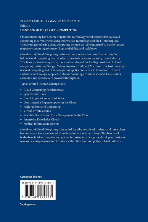 Produktbild: Handbook of Cloud Computing