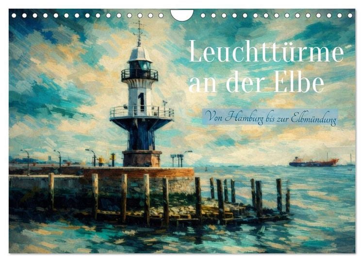Produktbild: Leuchtt&uuml;rme an der Elbe - von Hamburg bis zur Elbm&uuml;ndung (Wandkalender 2027 DIN A4 quer), CALVENDO Monatskalender