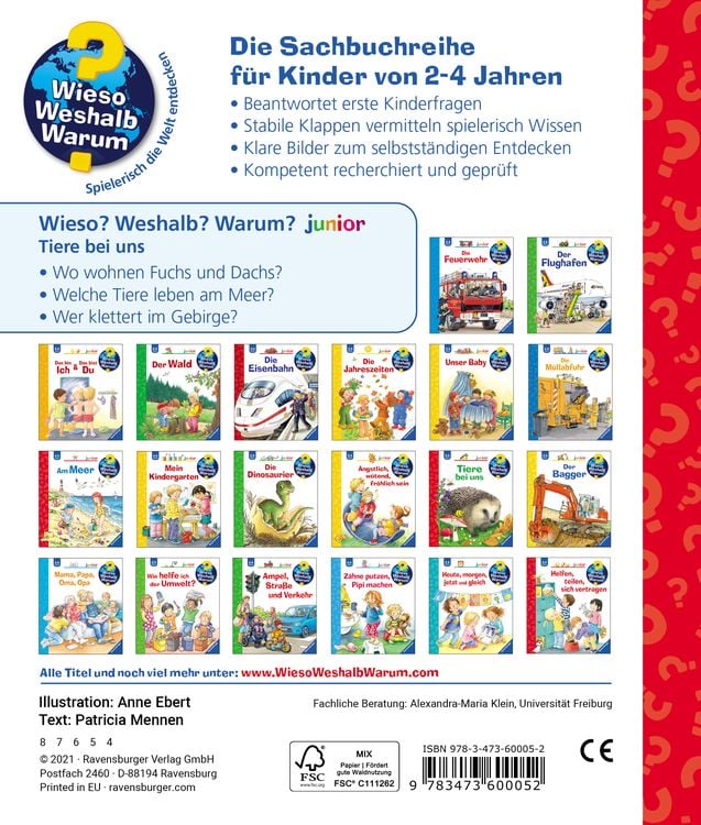 Produktbild: Wieso? Weshalb? Warum? junior, Band 33 - Tiere bei uns