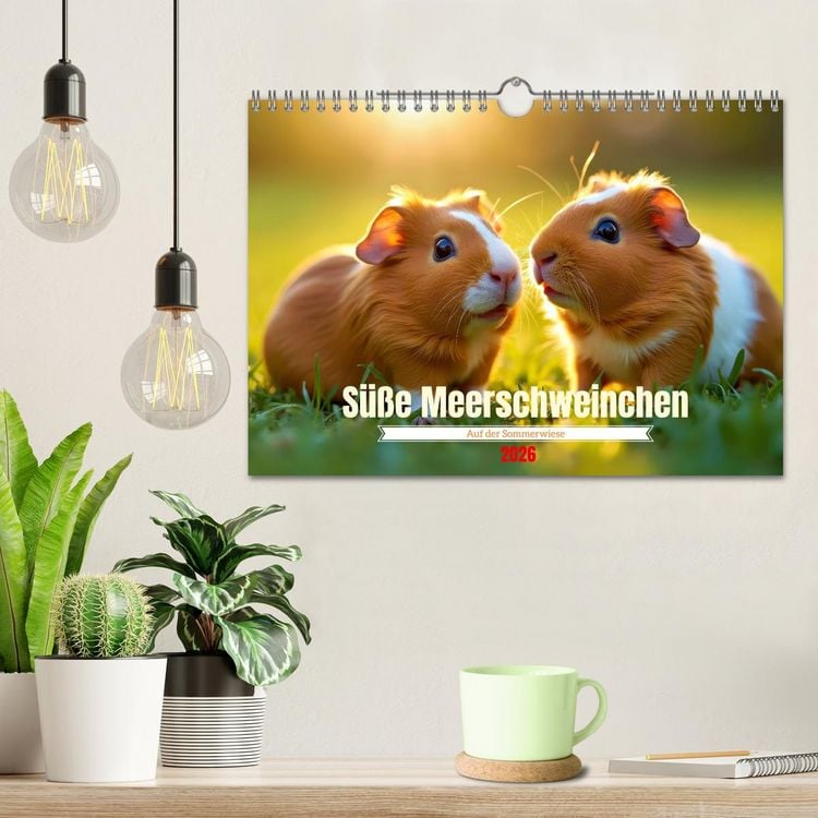 Produktbild: S&uuml;&szlig;e Meerschweinchen (Wandkalender 2026 DIN A4 quer), CALVENDO Monatskalender