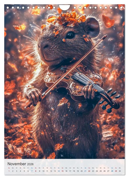 Produktbild: Capybara und Gem&uuml;tlichkeit (Wandkalender 2026 DIN A4 hoch), CALVENDO Monatskalender