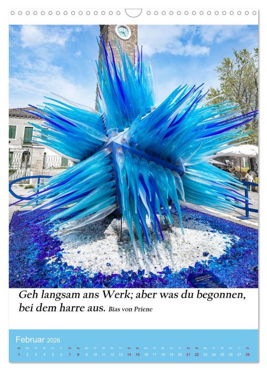 Produktbild: Die Farben blau (Wandkalender 2026 DIN A3 hoch), CALVENDO Monatskalender