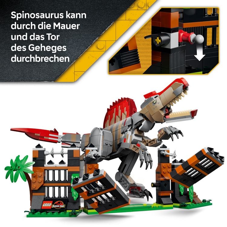 Produktbild: LEGO Jurassic World 77982 Flucht des Spinosaurus, Spielzeug-Dino f&uuml;r Kinder ab 9 Jahren