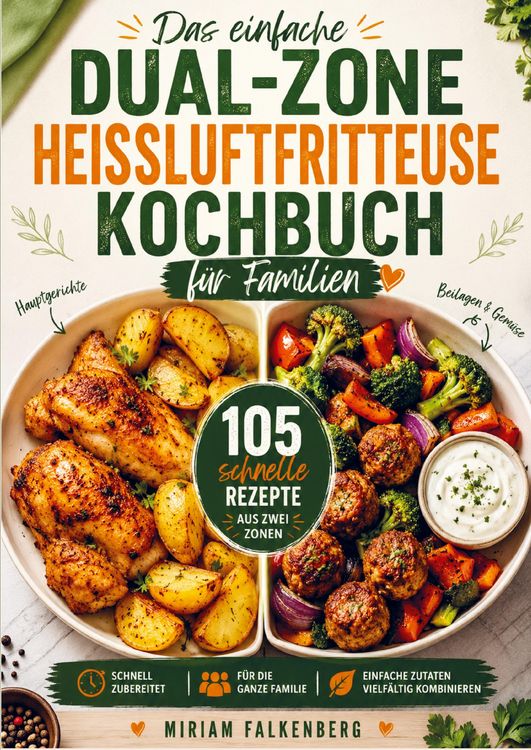 Produktbild: Das einfache Dual-Zone-Hei&szlig;luftfritteuse Kochbuch f&uuml;r Familien