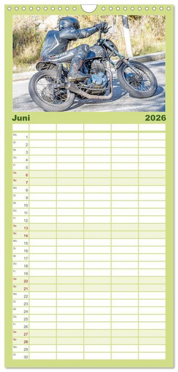 Produktbild: Familienplaner 2026 - Motorr&auml;der am Jochpass mit 5 Spalten (Wandkalender, 21 x 45 cm) CALVENDO
