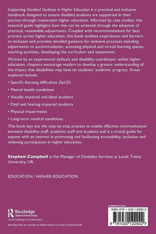 Produktbild: Supporting Disabled Students in Higher Education