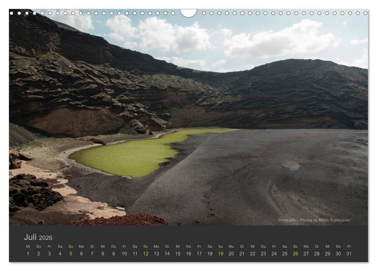 Produktbild: Vulkaninsel &ndash; Lanzarote (Wandkalender 2026 DIN A3 quer), CALVENDO Monatskalender