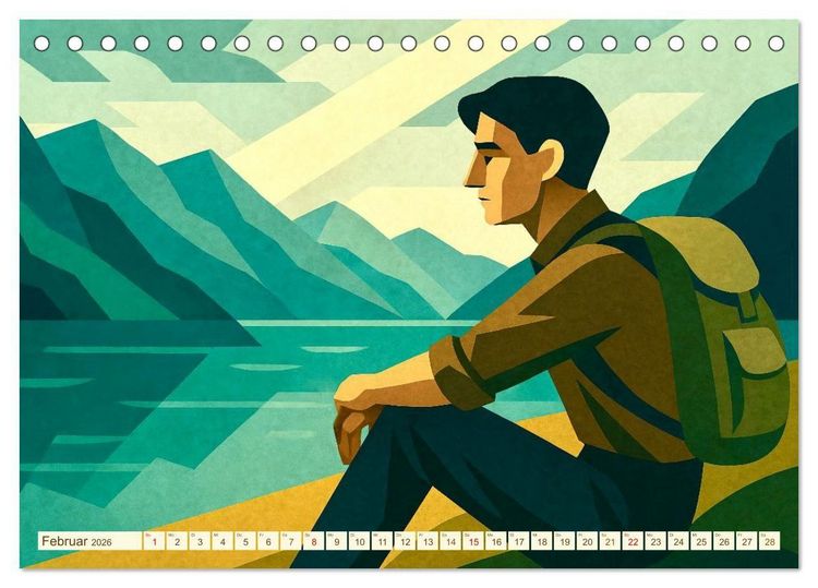 Produktbild: Hermann Hesse. Sein Leben, seine Werke (Tischkalender 2026 DIN A5 quer), CALVENDO Monatskalender