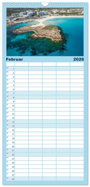 Produktbild: Familienplaner 2026 - Trauminsel Zypern mit 5 Spalten (Wandkalender, 21 x 45 cm) CALVENDO