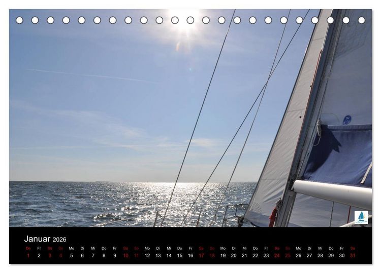 Produktbild: Marina Guide's Segelimpressionen 2026 (Tischkalender 2026 DIN A5 quer), CALVENDO Monatskalender