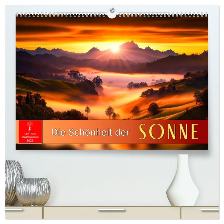 Produktbild: Die Sch&ouml;nheit der Sonne (hochwertiger Premium Wandkalender 2026 DIN A2 quer), Kunstdruck in Hochglanz